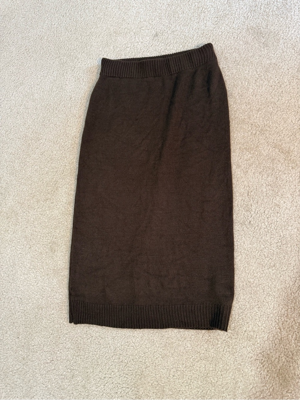 Women's Brown Knit Skirt